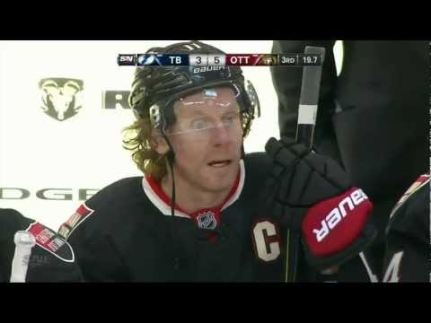 Daniel Alfredsson empty net Goal (Tampa Bay Lightning vs Ottawa Senators Mars 23, 2013) NHL HD
