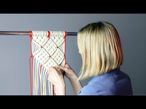 DIAMOND MESH MACRAME TABLECLOTH PATTERN TUTORIAL