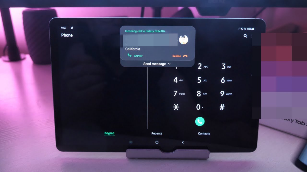 Galaxy Tab S6 How to Make Phone Calls and Texts