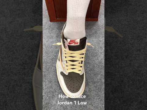 How to lace Jordan 1 Low(BEST)#sneakers #shoes #nike #jordan #travisscott