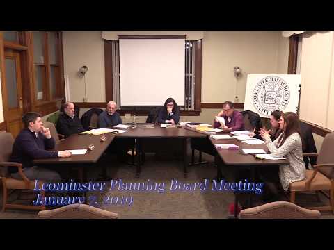 Leominster Planning Board Meeting 1-7-19