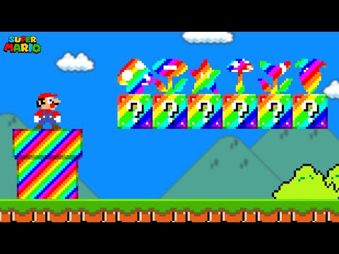 Super Mario Bros, but There Are More Custom RAINBOW ALL Power-Ups