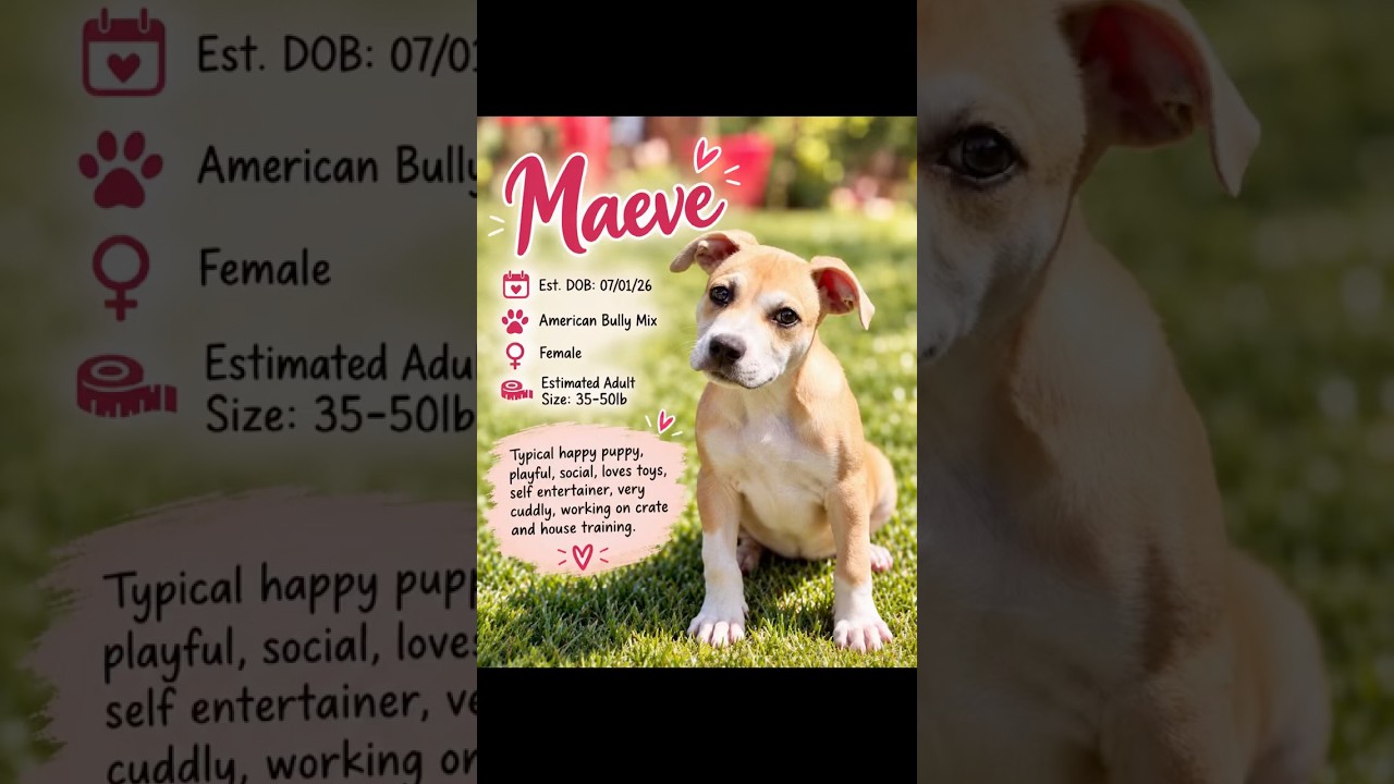 Enlarge MAEVE, a Adoptable mixed breed in Albany, NY video 6/6