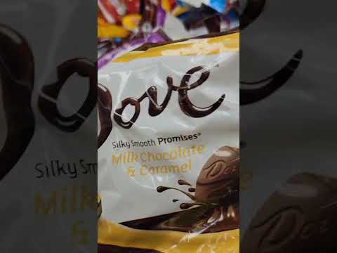 DOVE SILKY SMOOTH PROMISES | MILK CHOCOLATE & CARAMEL #shorts #asmrsweets #tinaycreationusa