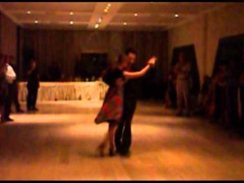  Andrea Misse  and  Javier Rodriguez  are  dancing  to  the  tango  "  No MIentas  "