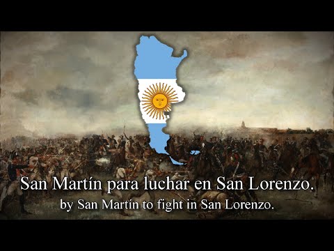 "Marcha San Lorenzo" (Versión Alternativa), Marcha Patriotica Argentina, Letra en Inglés y Español