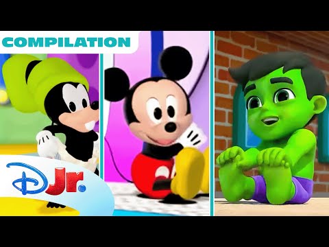 Disney Jr. Babies Compilation! 🍼 | With Baby Mickey Mouse, Baby Goofy, and Baby Hulk! | @disneyjr