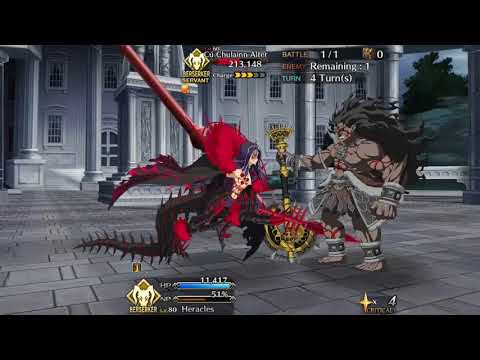 Fate Grand Order Gameplay - Cú Chulainn Alter vs Heracles