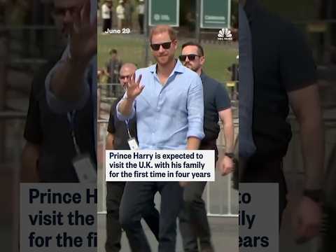 Prince Harry is expected to visit the U.K. with his family for the first time in four years