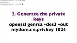 How to generate csr,selfsigned certificate,private key