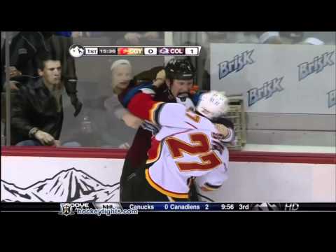 Steve Staios vs Cody McLeod Nov 9, 2010