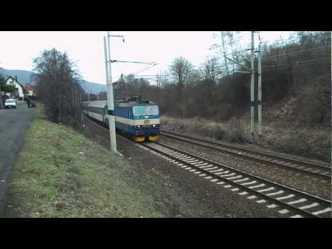 Příjezd vlaku Sp 1694 - Proboštov, 1. 2. 2013