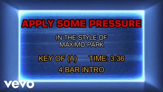 Maximo Park - Apply Some Pressure (Karaoke)