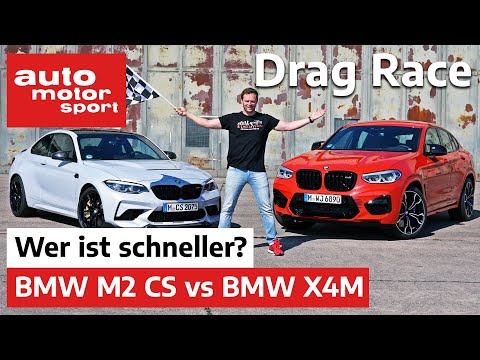 BMW M2 CS vs BMW X4M: Drag Race auf der halben Meile | auto motor und sport