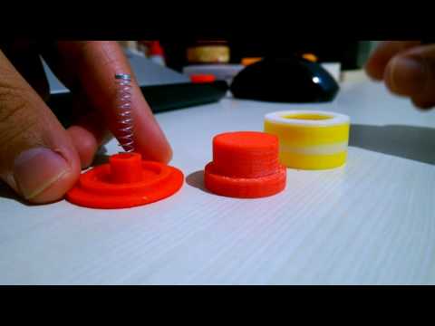 Pen Spring Button Thingivers Push-down button with a ballpoint pen spring by AhmetCelikPhd - Thingiverse