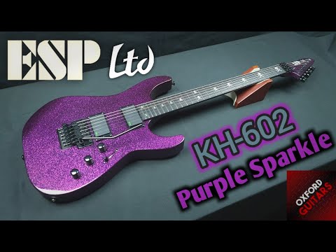 ESP LTD KH-602 Kirk Hammett Signature 2021 Purple Sparkle guitar close up video