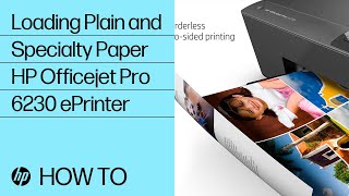Loading Plain and Specialty Paper in the HP Officejet Pro 6230 ePrinter