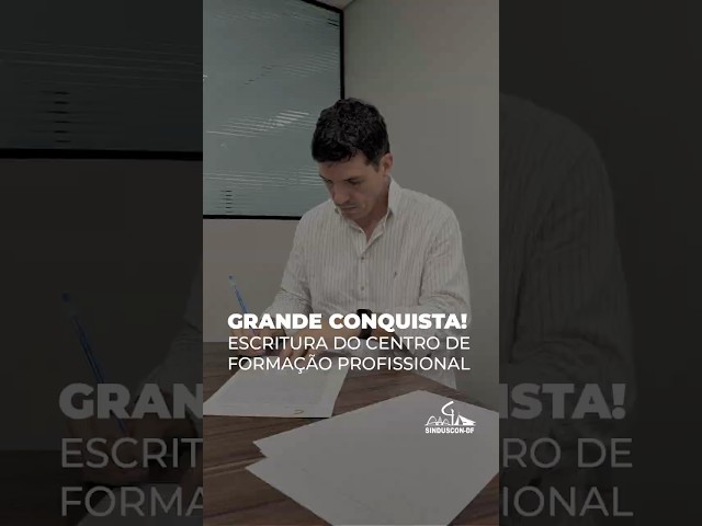 Assinatura do Centro de Formação Profissional Sinduscon-DF/Senai