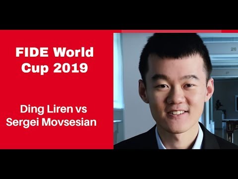 Ding Liren vs Sergei Movsesian: World Cup 2019 (rapid), Khanty Mansiysk RUS, rd 2