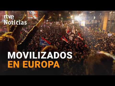 Las movilizaciones no cesan en Serbia, Francia o Italia y se suman más sectores | RTVE Noticias