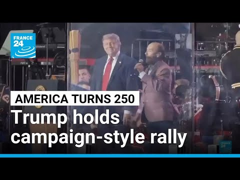 Trump marks nation's 250th birthday with campaign-style rally