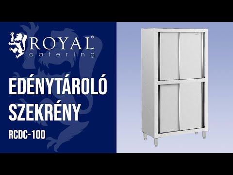 Videó - Edénytároló szekrény - 1000 x 500 x 1800 mm - Royal Catering