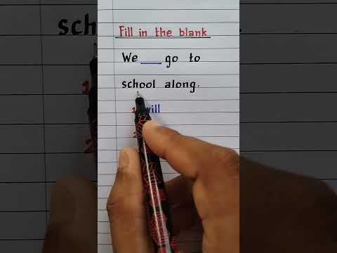 Fill in the blank | We ___ go to school along. ( shall / will ) | #grammar