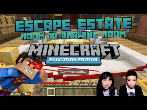 How to Code *ESCAPE ESTATE: RED PATHWAY ROOM 10  DRAWING ROOM* in MINECRAFT: Education Hour of Code