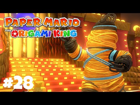Paper Mario Origami King Gameplay Walkthrough Part 28 Rubber Band Boss Fight!