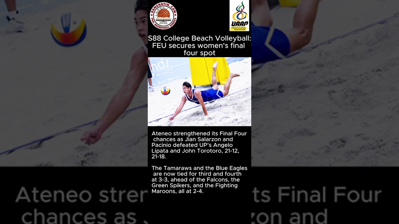 UAAP Beach Volleyball: FEU takes third Final 4 spot in women's beach volleyball; tight race in men's division