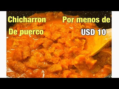 Cómo hacer chicharrón de puerco 🐷 en salsa roja | por menos de 10 dólares 💵