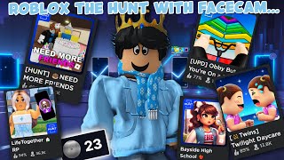 PLAYING AS MANY GAMES in the HUNT ROBLOX with FACECAM...