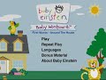 Baby Einstein Baby Wordsworth 2005 DVD Menu
