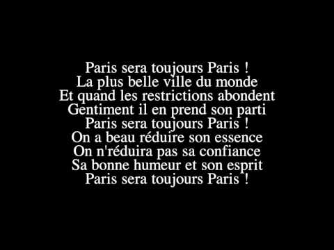 Zaz   Paris sera toujours Paris   (LYRICS / PAROLES )