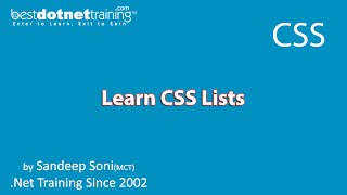 How to create List and Tables in CSS - Video 2 - CSS3 Video Tutorial