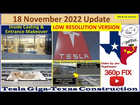 LOW RESOLUTION 360P VERSION. Inside Casting Area & Main Entrance Redo! 18 Nov Giga Texas Update