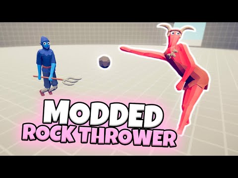 ROCK THROWER (MODDED) 1 VS 1 OTHER UNITS | TABS MODDED GAMEPLAY