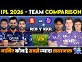 IPL 2026 Rcb Vs Kkr Team Comparison 2026 Kkr Vs Rcb Playing 11 Comparison 2026