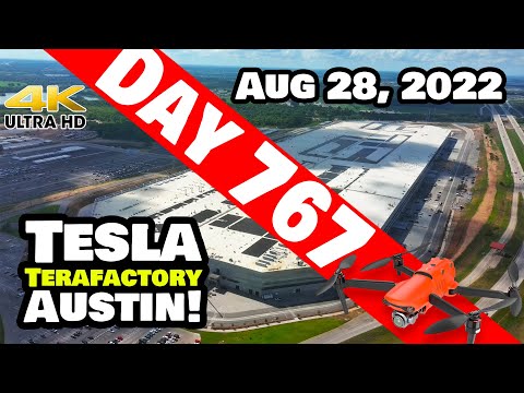A BUSY SUNDAY AT GIGA TEXAS! - Tesla Gigafactory Austin 4K  Day 767- 8/28/22 - Tesla Terafactory TX