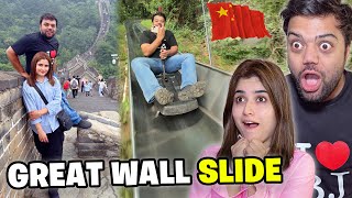 Sliding Down the Great Wall of China 🇨🇳 | Zindagi ka Sabse Crazy Moment 😍