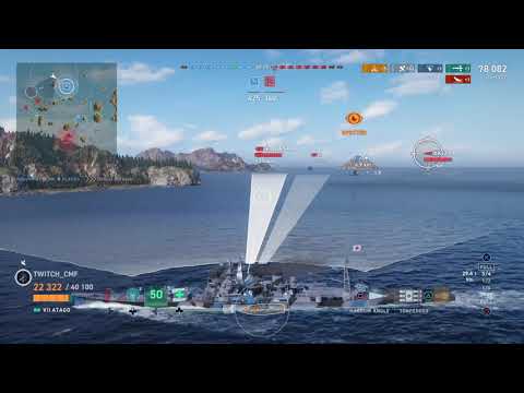 World of Warships: Legends - Atago, 147k, Witherer, Fault Line Kiting, Clutch Base Defence