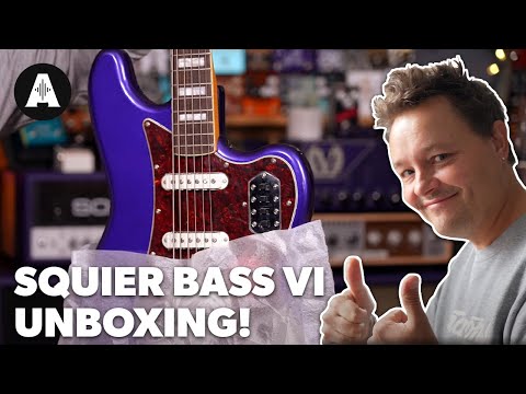 Unboxing The Squier Classic Vibe Purple Bass VI