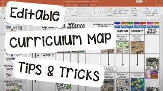 Editable Curriculum Map Tips & Tricks