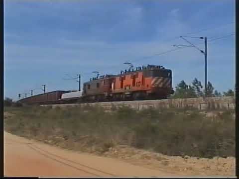 Diversos Comboios de Mercadorias e de Passageiros - Linha do Alentejo entre Poceirão e Bombel - 2008