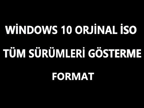 windows 10 Orjinal İso İndirme ve Format | Tüm sürümleri gösterme home, pro vb.. Video