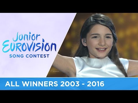 All winners of the Junior Eurovision Song Contest (2003-2016)