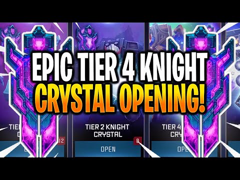 *NEW* 3x TIER 4 KNIGHT CRYSTAL OPENING! - Transformers: Forged To Fight