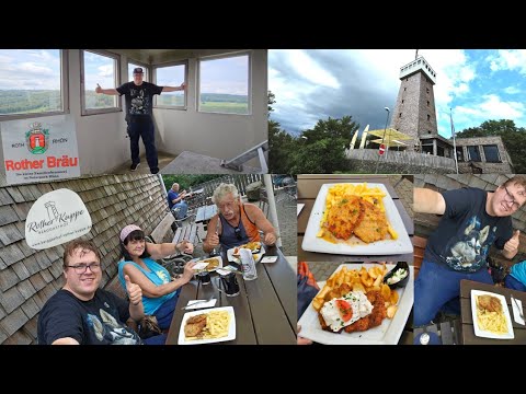 Berggasthof Rother Kuppe Restaurant  mit Aussichtsturm in der Rhön bei Hausen