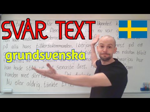 Svår text (grundläggande svenska) SFI