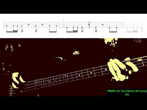 Pride (In The Name Of Love) by U2 - Bass Cover with Tabs Play-Along